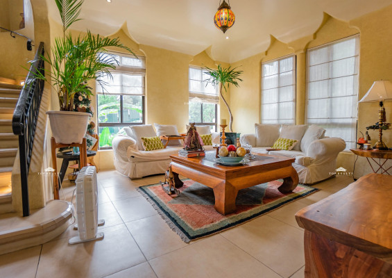 This fully furnished Moroccan-themed house and lot