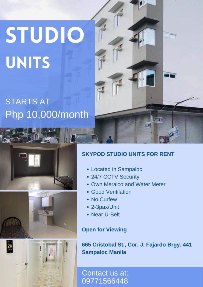 Studio Units for Rent