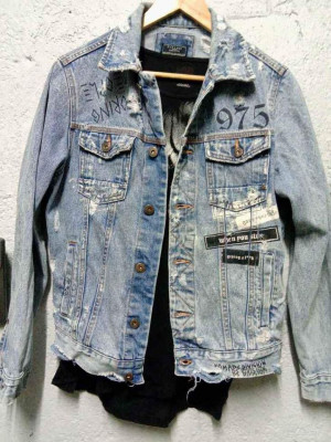 ZARA MAN DENIM DO THE RIGHT THING JACKET