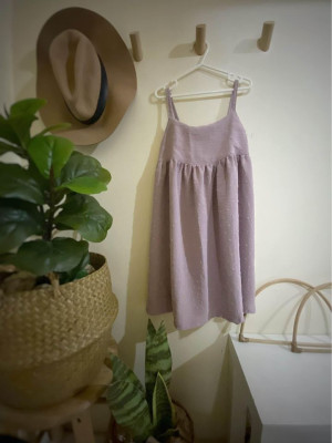 swiss dot strappy dress for kids