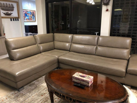 L Shaped Authentic Leather Sofa