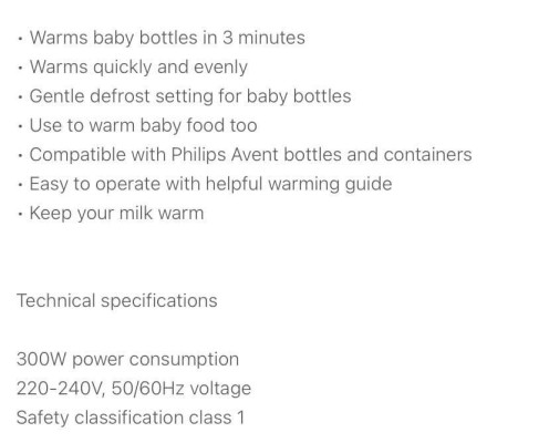 Philips AVENT Fast Bottle Warmer