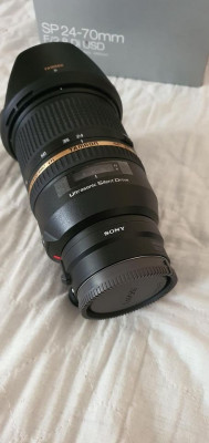 New Tamron SP 24-70mm f2.8 Di IF USD Trinity Lenses with Sony E-Mount Adapter