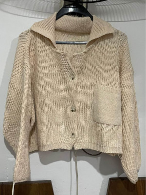 Cream Knitted Cardigan