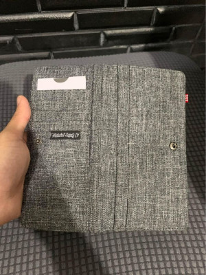 BrandNew Gray Herschel Bifolds Wallet Long Complete For Sale