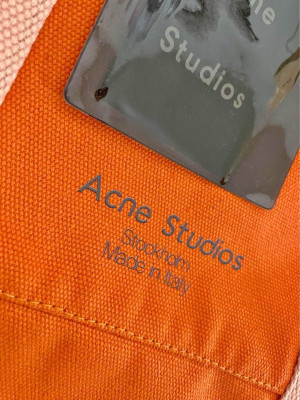 Acne Studios Orange Canvas Weekend Bag
