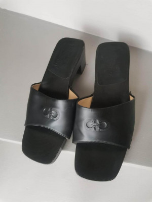 Salvatore Ferragamo Black Sandals Leather