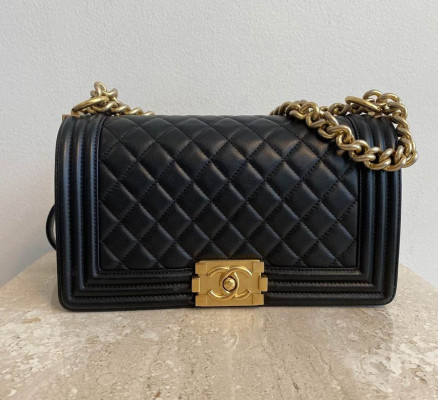 Chanel Le Boy Old Medium in Lambskin