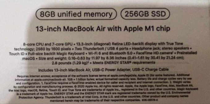 MacBook Air 256GB 2020