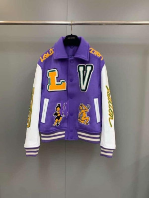 L.V. VARSITY BOMBER JACKET FASHION COAT