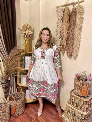 Plus size dress Cotton spandex Freesize