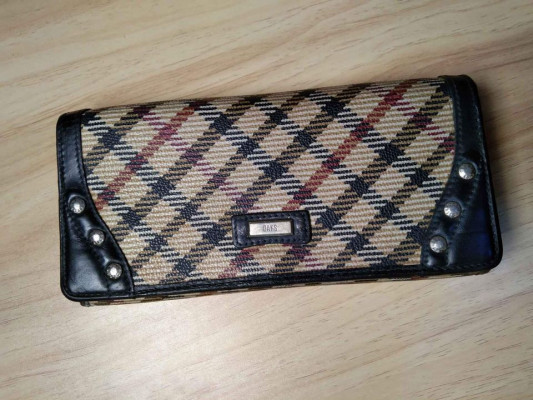 GENUINE LEATHER DAKS LONDON TRIFOLD LONG WALLET