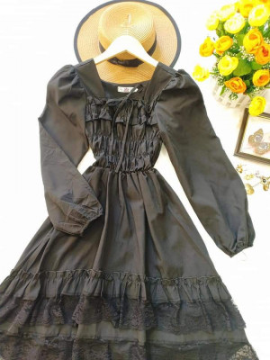 Gothic Lolita Smocked Dress