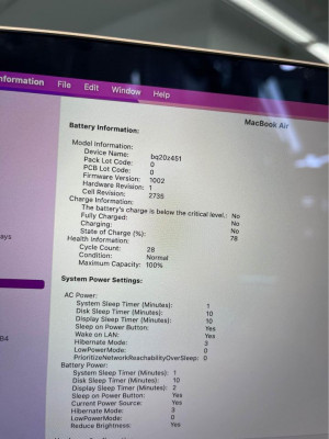 Macbook Air M1 2020 8gb 256gb ssd