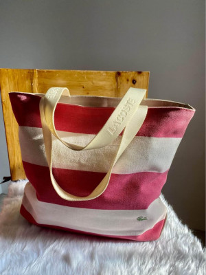 Preloved | Lacoste Tote Canvass Shoulder Bag