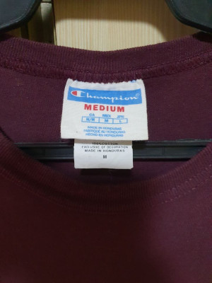 ORIGINAL CHAMPION big patch logo tee maroon