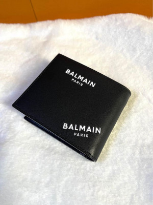 AUTHENTIC BALMAIN Bifold leather wallet