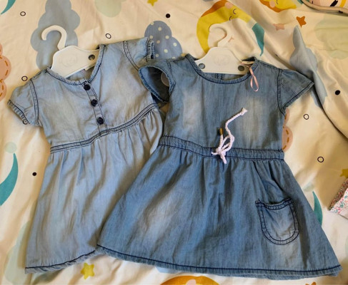 Infant denim dress