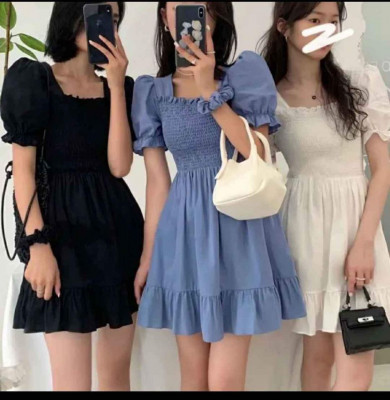 Puff sleeve dress