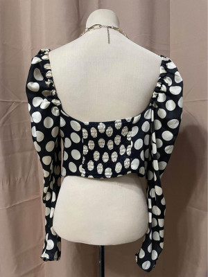 Mango Polka Dots Puff Long Sleeves (Large)