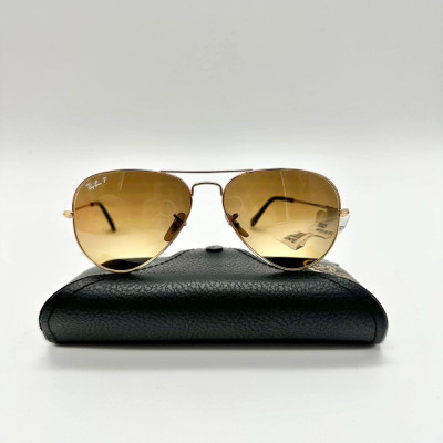 Ray-Ban RB3025 Aviator Polarized Large Metal Gold Unisex