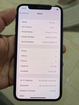 Iphone 11 pro 64gb factory unlock with issue