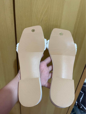 White braid sandals