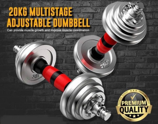 YORK FITNESS 20KG CHROME DUMBBELL SET ( BRAND NEW )