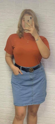 PLUS SIZE HIGH NECK KNITTED TOP