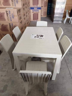 6 seater rattan dining set