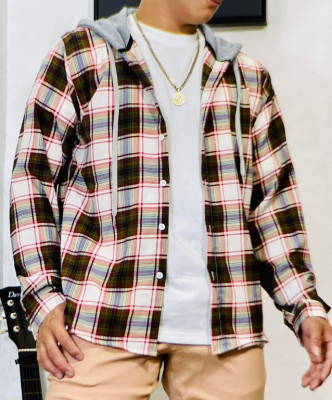 Best Selling Checkered Hoodie Polo Korean Style Long Sleeve - COD or GCASH