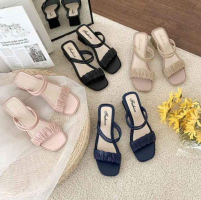 KOREAN RUBBER HIGH 2 INCH HEELS SANDAL