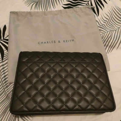 Charles & Keith Double Chain Handle Quilted Bag