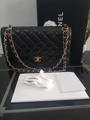 Chanel Classic Double Flap Caviar in GH