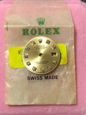 Rolex 26 mm Champagne Gold Diamond Dial