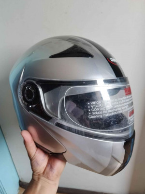 Full Face Modular Dual visor Helmet (Size Large) with Freebie