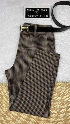 PLAIN & WITH DESIGNS STRETCH TROUSER