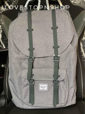 Herschel Little America Laptop Backpack Mid Volume Grey Crosshatch 17.0L