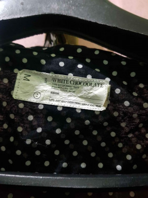 Preloved white chocolate button down dress