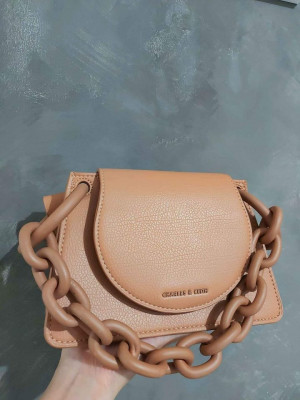 Charles & keith peach small bag