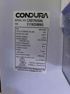 Moving Out Sale: Condura Refrigerator, 7.3cu.ft, Inverter