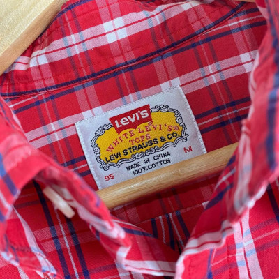 Levi’s Checkered Button Down Polo Short Sleeve