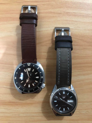 Seiko Land Tortoise and Seiko 5 SNXS79