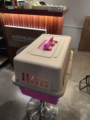 MEDIUM Size Pet Carrier (color BROWN & BLUE)