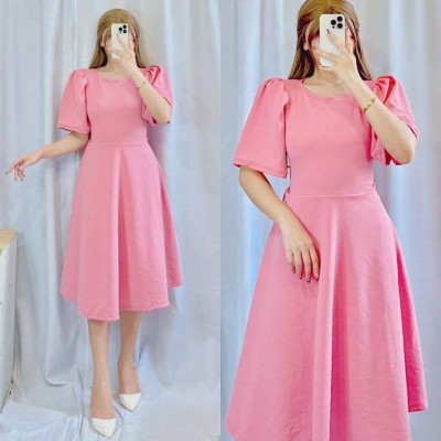 Mocha dress for women with belt