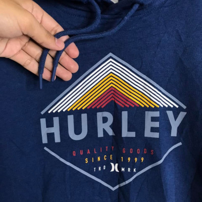 Hurley blue fleece hoodie  medium 22x27