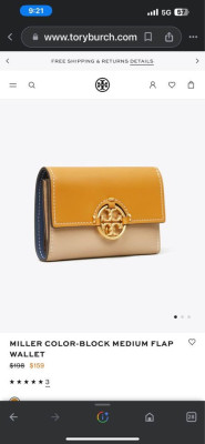 Tory burch miller color block wallet