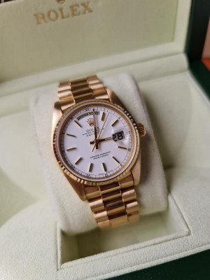 Rolex Day Date White Porcelain dial