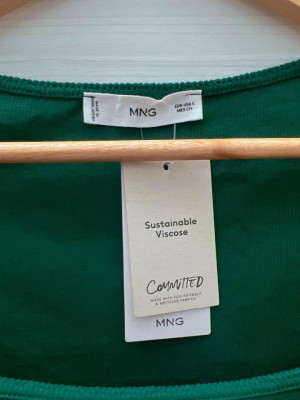 Bnew Mango green longsleeves top