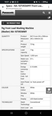 Used But Good Panasonic Frontload Washer